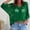 Army Green, variant on Women's V Neck Diamond 3/4 Sleeve Blouse - Casual Medium Sleeve Sweater Top for Spring and Summer Outings