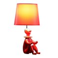 thumbnail image 2 of Benjara BM231809 Lampe de Table en Tissu avec Base en Polyresine Clown, Rouge, 2 of 5