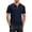 Navy, variant on VgaVtl Mens Polo Shirts Knit Summer Short Sleeve Plain Casual Shirts for Men Collared Going Out Zip-Up