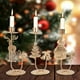 thumbnail image 5 of Candelabro navideño llamativo antideformación de hierro forjado en forma de muñeco de nieve adornos de candelabro de escritorio para el hogar, 5 of 5