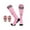 Pink, variant on Football Socks with Mini Soccer Shin Guards for Kids,Boys Cushioned Ankle Grip,Moisture-Wicking Polyester,Team Print Design