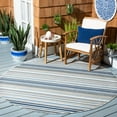 thumbnail image 2 of SAFAVIEH Cabana Fedelma Striped Indoor/Outdoor Area Rug, Grey/Blue, 6'7" x 6'7" Round, 2 of 8