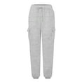 thumbnail image 4 of Womens Sweatpants Cargo Lined Baggy Athletic Jogger With Pockets 2024 Casual Trendy Pants Fall Outfits Cropped Pants for Women Casual Linen Cropped Pants for Women Casual Summer Casual Pants Women, 4 of 7