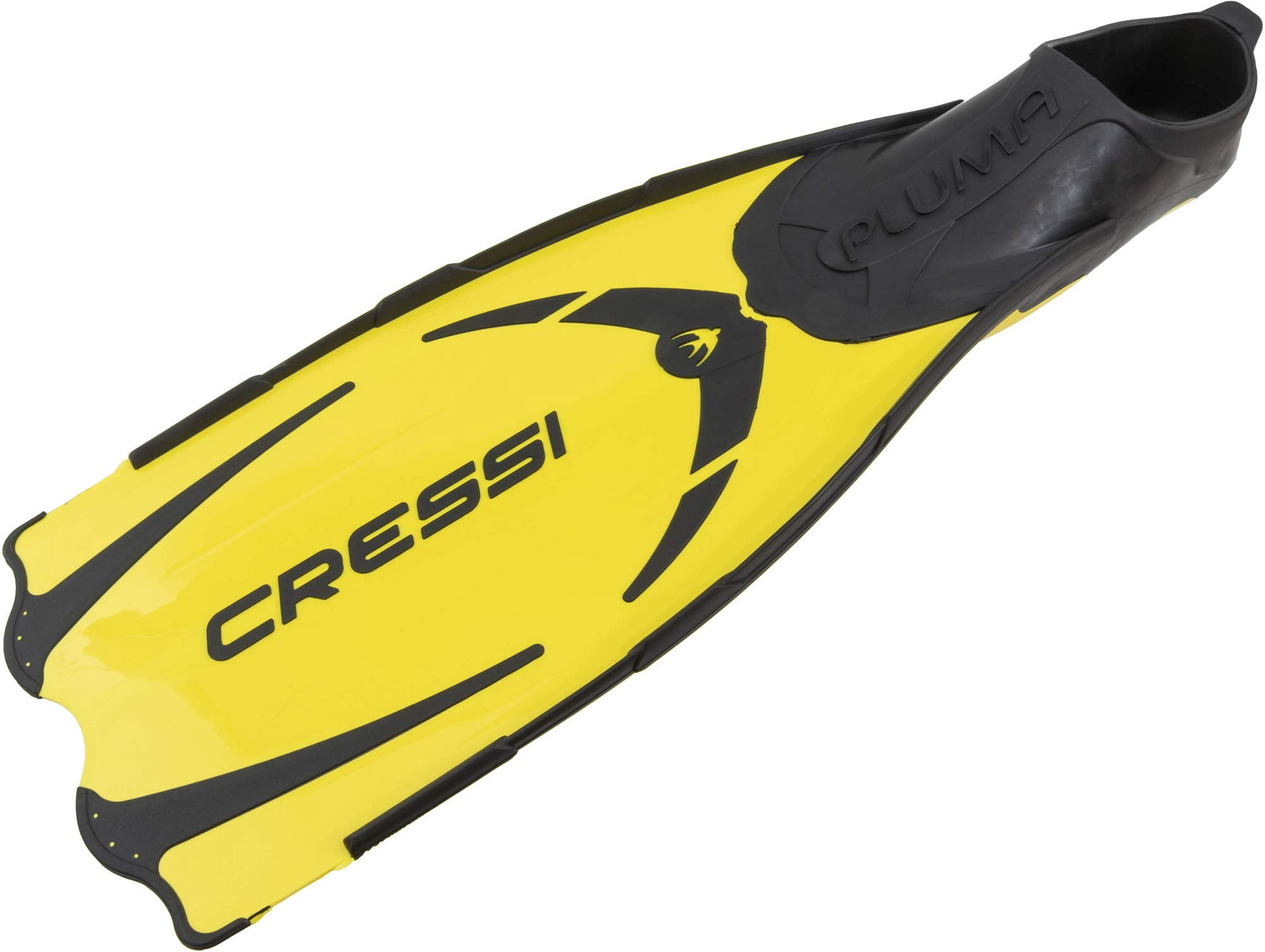 Cressi Pluma, Yellow/Black, 45/46 - Snorkeling Fins, Polypropylene (PP) Material