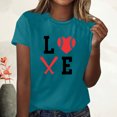 thumbnail image 2 of Blusa informal de manga corta con cuello redondo y estampado suelto de verano para mujer con estilo OAVQHLG3B Store  lin121212, 2 of 4
