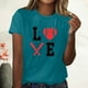 thumbnail image 2 of Blusa informal de manga corta con cuello redondo y estampado suelto de verano para mujer con estilo OAVQHLG3B Store  lin121212, 2 of 4