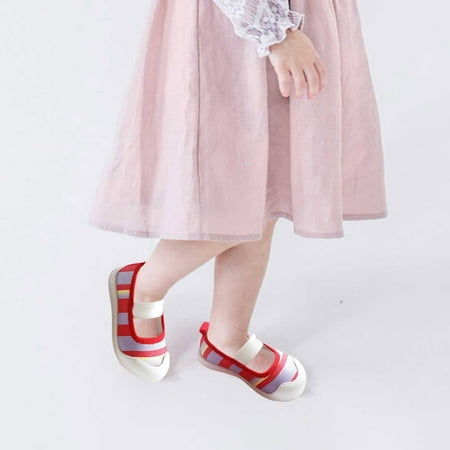 

Gubotare Summer Sandals Girls Toddler Little Kid Closed Toe Flower Summer Dress Sandals Shoes (Red 9.5)