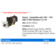 thumbnail image 2 of Starter - Compatible with 1987 - 1991 GMC V1500 Suburban 5.7L V8 1988 1989 1990, 2 of 2