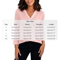 thumbnail image 2 of Wenini Women's Fashion V Neck 3/4 Sleevebasic Top Loose Half Button Opening Blouse Top Casual Outdoor Travel Top, 2 of 5