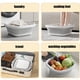 thumbnail image 5 of Collapsible Wash Basin | Portable Folding Dish Pan for Kitchen Sink Camping Laundry | Premium Soft Durable Plastic | Anti-Slip Bottom | 10x10x3.94in | Easy to Clean | 1 Piece | Pink Gray Green, 5 of 6