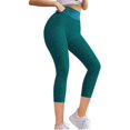 thumbnail image 5 of Frostluinai Women'S Bubble High Waist Tik Tok Yoga Pants Solid Color Textured Abdomen Slimming Hip Leggings Exercise Running Hip Plus Size Cropped Pants, 5 of 5