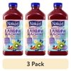 (3 pack) Naked No Sugar Added, Non GMO Rainbow Machine Fruit Juice, 46 Fl Oz, Bottle