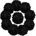 thumbnail image 2 of Fake Black Hydrangea Artificial Flowers - Faux Silk Hydrangeas Flowers Heads with Stems Real Touch for Home Wedding Party Table Decor(Black,Black of ), 2 of 5