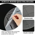 thumbnail image 4 of 1bag 2pcs 2 style Acrylic Quilting Rulers Round Templates Transparent Patchwork Sewing Cutting Craft Ruler Tools with Hole Clear 12.5~25.5x0.2cm Hole: 3~5x18~35mm 1pc/style, 4 of 8