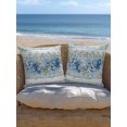 thumbnail image 5 of Outdoor Pillows Waterproof, Blue Spring Floral Throw Pillows with Inserts Included, Summer Botanical Hydrangeas Eucalyptus Indoor Outdoor Decorative Lumbar Pillow for Bed/Couch/Patio 16"x16", 1Pcs, 5 of 8