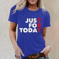 thumbnail image 2 of Just for Today T-Shirt Femme 2026 Été Décontracté Manches Courtes Col Rond Anniversaire Sobriété Récupération Graphique, 2 of 4