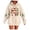 Beige, variant on NinXxx Women's Letter Print Hooded Sweatshirt Long Sleeve Pullover Top Beige XXXL