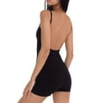 thumbnail image 6 of Caoirhny Women Sleeveless Playsuit Summer Casual Solid Color Backless Romper Shorts Jumpsuits Clubwear, 6 of 8
