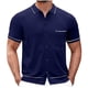 thumbnail image 2 of pstuiky camiseta de hombre, Camisa de punto con botones y manga corta para hombre, chaqueta fina con cuello vuelto camisetas de hombre l, 2 of 6