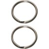 Hy-Ko 2GO Split Key Rings, 1 inch, 2 Count, Nickel-Plated Steel