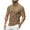 Khaki, variant on Men Summer Casual Style Solid Short Sleeve Lapel Tennis T Shirt Tops