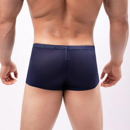 

Gubotare Men S Underwear Boxer Brief Men s Underwear Boxer Briefs Pack Bamboo Viscose Soft Breathable Long Underwear Trunks Navy M