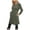 Green, variant on felwors Women's Knit Dress Long Sleeve Casual Crew Neck Tunic Dresses with Pockets Button Side Fall Winter Trendy Outfits Grey, S