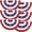 3x6FT 6 Pack, variant on 6 Pack 3x6 Ft American Flag Bunting – Patriotic Pleated Fan Flag Banner for Outdoor Porch & Railing, Red White & Blue Decor for 4th of July, Memorial Day, Independence Day Decorations