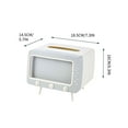 thumbnail image 3 of TV-Shaped Tissue Box Cover with Phone Stand | Multifunctional ABS Storage for Living Room & Bedroom | Holds Standard & Oversized Tissues (12x11x18cm) & Phones Up to 6.7" | Modern Home Decor Organizer, 3 of 7
