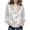 White, variant on Women's Tops Long Sleeve V Neck Casual Pullover Loose Color Turndown Collar Satin Shirt Blouse,Long Sleeve Shirts for Women Wine M