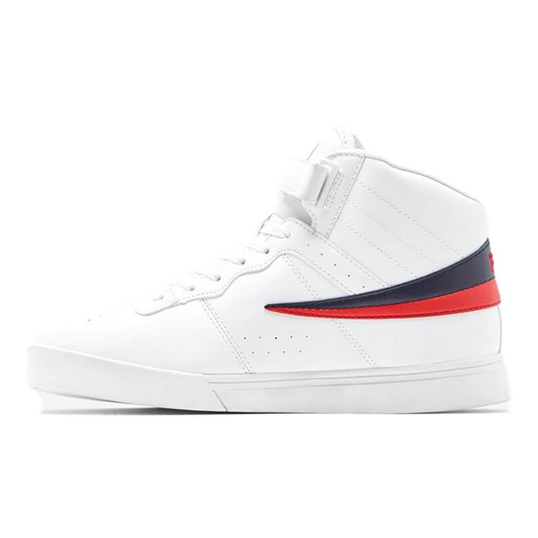 Mens Fila Vulc 13 Mid Shoe Size 8.5 White Navy Red Fashion Sneakers Walmart