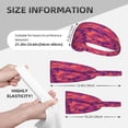 thumbnail image 2 of Burgundy Camouflage Headbands for Women Men, Workout Elastic Sweat Band for Yoga Running Cycling Gym Exercise Non Slip Head Bands for Women's Hair, 2 of 5