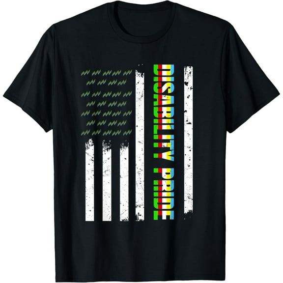 American Flag Disability Pride Month Wear USA T-Shirt