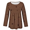 thumbnail image 4 of MEICHEN Womens Crew Neck Star Graphic Pullover Tops Fall Shirts Casual Long Sleeve Oversized Tops, 4 of 5
