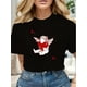 thumbnail image 1 of Soft Cotton Happy Valentine's Day Angel Hug Heart Graphic T-Shirt Casual Crew Neck Comfortable For Camisetas para mujer, lindas camisetas con estampado gráfico, de manga corta, estilo casual, para ve, 1 of 7