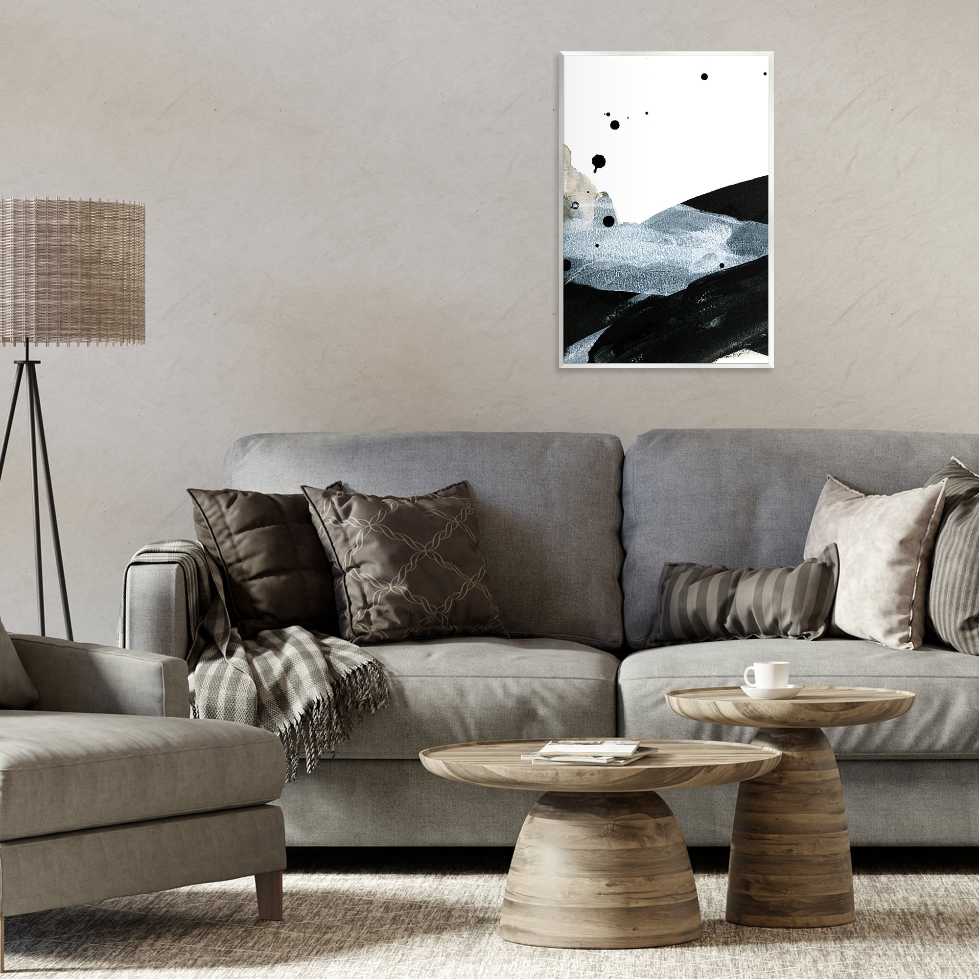Stupell Industries Murky Gradient Movement Abstract Painting Unframed Art Print Wall Art, 13 x 19