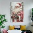 thumbnail image 5 of Framed Classic Santa Claus Christmas Wall Art - Festive Holiday Canvas,Christmas Holiday Decor for Home and Office, 5 of 5