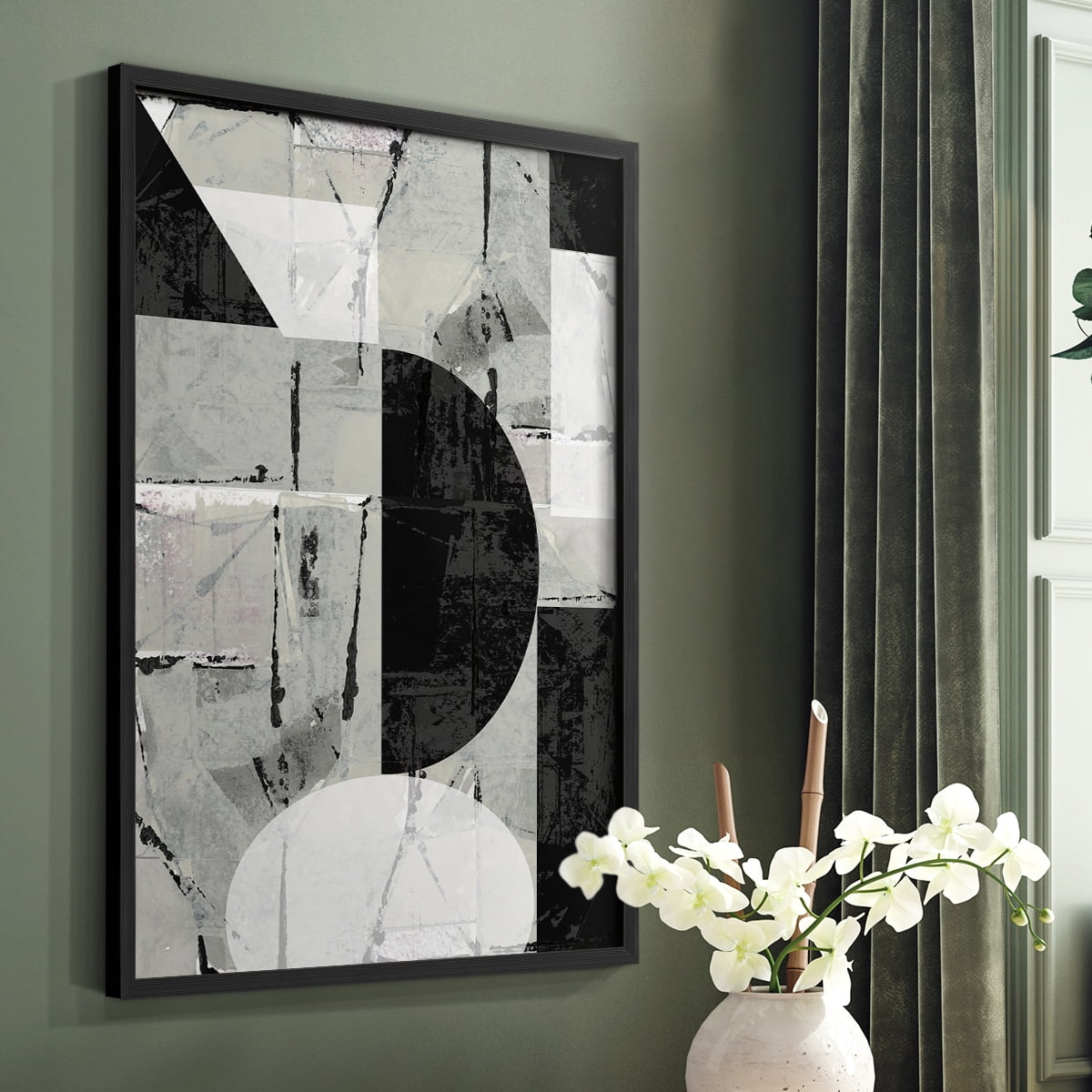 Abstract Neutrality I in Paper Solid Wood 11 x 14 Framed Print