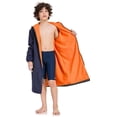 thumbnail image 4 of Adoretex Unisex Waterproof Swim Parka, Quick-dry Warm Coat Water Sports Jacket for Adults & Kids-PK005-Navy/Orange-YXL, 4 of 5