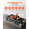 thumbnail image 3 of VEVOR 14x8.5 inch Reversible Grill Griddle Pre-Seasoned BBQ Pan Cast Iron Black, 3 of 9