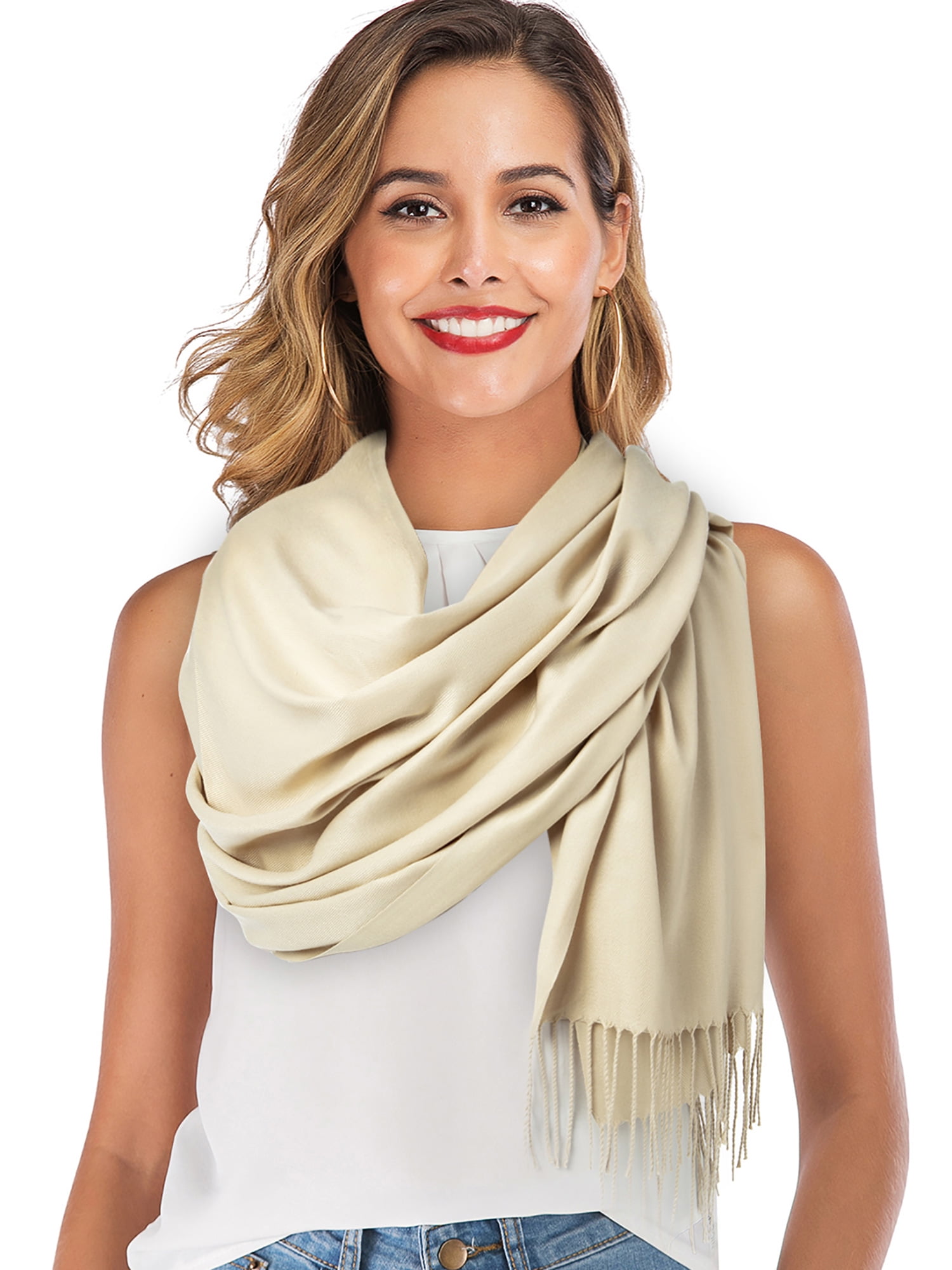Fashion Women Girls Scarf Long Scarves Soft Cotton Wrap Shawl Stole Solid Color 