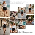 thumbnail image 6 of JYLFC Womens Shorts Summer Casual Loose Elastic Waist Drawstring Lace Boho Beach Cover Up Shorts, Black XL, 6 of 6