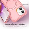 thumbnail image 2 of Allytechgroup Military-Grade Shockproof iPhone 16 Case, MagSafe-Compatible Apple iPhone 16 Cover with Magnetic Back Cover & Built-in Ring Holder Kickstand for Car Mount Phone Case,Pink, 2 of 7
