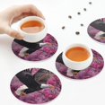 thumbnail image 5 of Kdxio Flower Bald Eagle Funny Coasters,4 Pcs Leather Coasters,Housewarming Gifts,Protect Furniture from Water Marks Scratch and Damage, 5 of 6