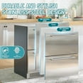 thumbnail image 3 of Jocisland 24 Inch Under Counter Drawer Fridge – Stainless Steel Dual-Zone Beverage Refrigerator with LED Touch Control, Adjustable Storage, Frost-Free, Low Noise, 37℉-50℉, -0.4℉ to 37℉, 3 of 9