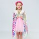 thumbnail image 3 of Gibobby Chamarra de invierno para niños y niñasTraje de capa de princesa ostentosa para niñas pequeñas y niños pequeños, chal, traje de Cosplay(Rosa, 2-4 Años), 3 of 5