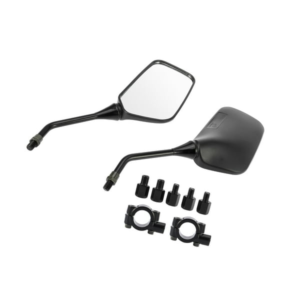 Unique Bargains 1 Set Universal Handlebar Clamp ATV Scooter Rear View Side Mirrors Black