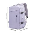 thumbnail image 3 of Mochila de transporte unisex con puerto USB para computadora portátil para hombres y mujeres (púrpura), 3 of 6