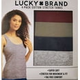 thumbnail image 5 of Lucky Brand Women's Cotton Stretch Tank Tops 4 Pack Size: L, Color: Red/Gray/Blue/Olive, 5 of 5