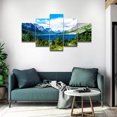 thumbnail image 3 of TISHIRON 5PCS Framed Canvas Wall Art Set,60"x32" Lake Around Mountain Canvas Art Decor, 3 of 7